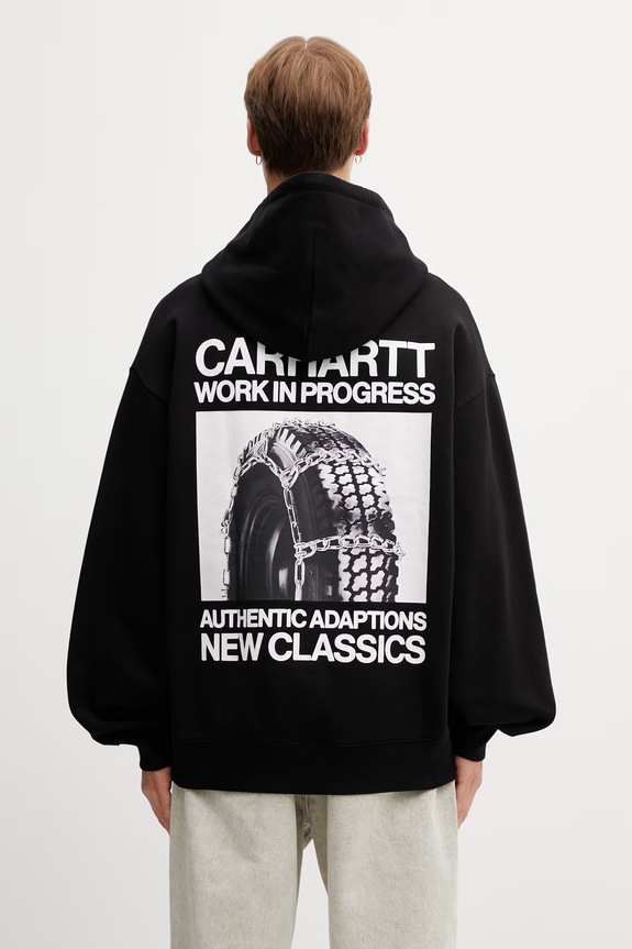 Carhartt WIP Hooded Sean Hamilton Sweat mikina s kapucňou bavlnená pánska čierna I036374.89XX