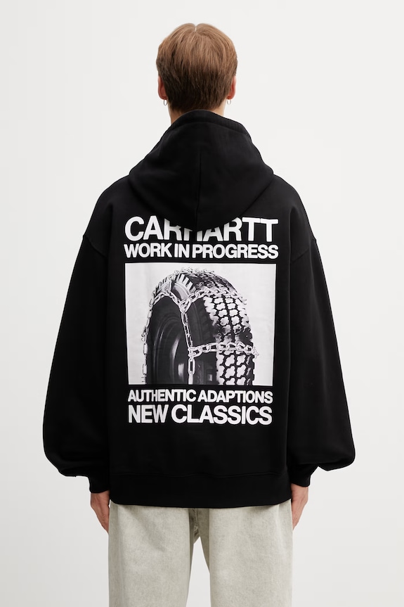 Carhartt WIP Hooded Sean Hamilton Sweat mikina s kapucňou bavlnená pánska čierna I036374.89XX