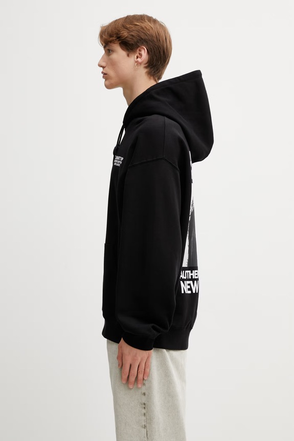 Carhartt WIP Hooded Sean Hamilton Sweat mikina s kapucňou bavlnená pánska I036374.89XX čierna SS26
