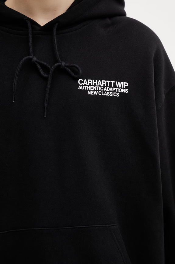 Carhartt WIP Hooded Sean Hamilton Sweat mikina s kapucňou bavlnená pánska čierna I036374.89XX