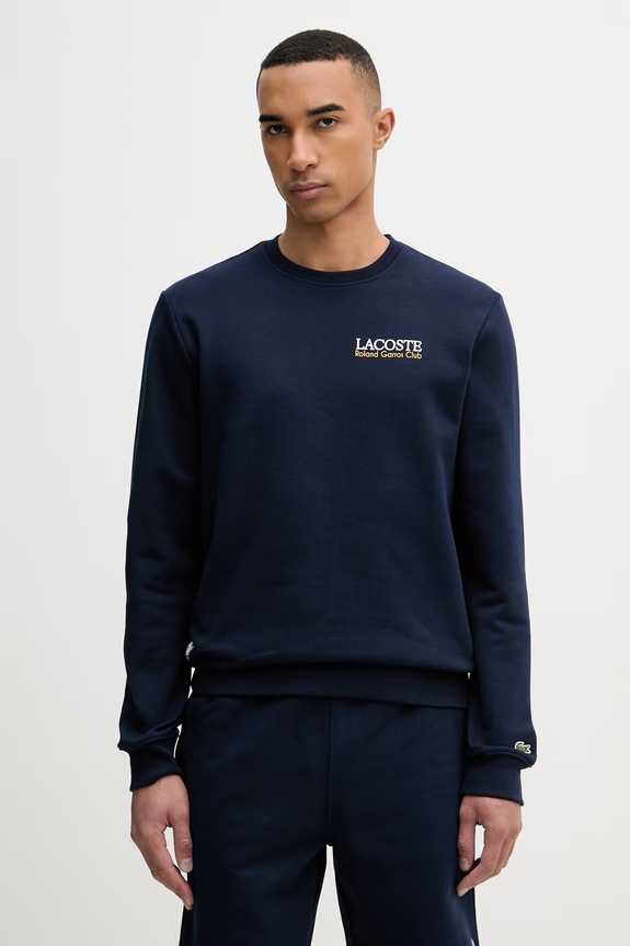 Odzież Lacoste bluza męska bawełniana SH0372 granatowy