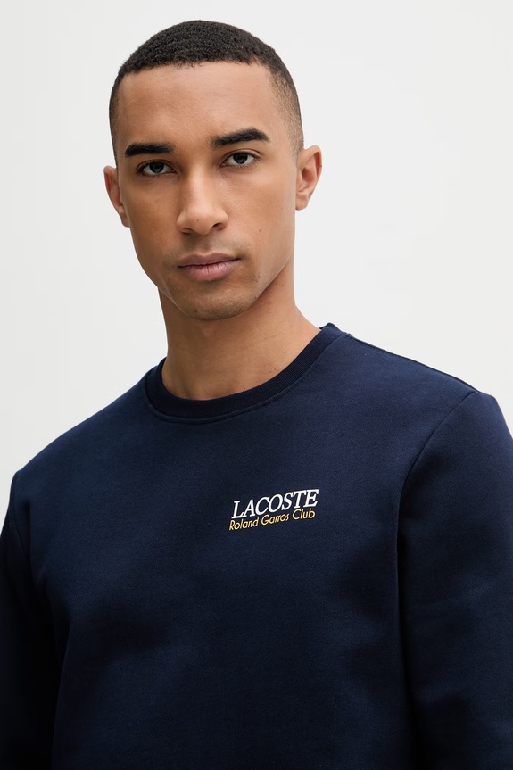 Lacoste bluza męska bawełniana granatowy SH0372