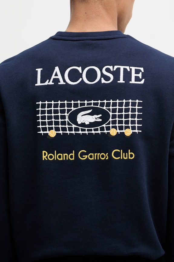 Lacoste bluza męska bawełniana SH0372 granatowy