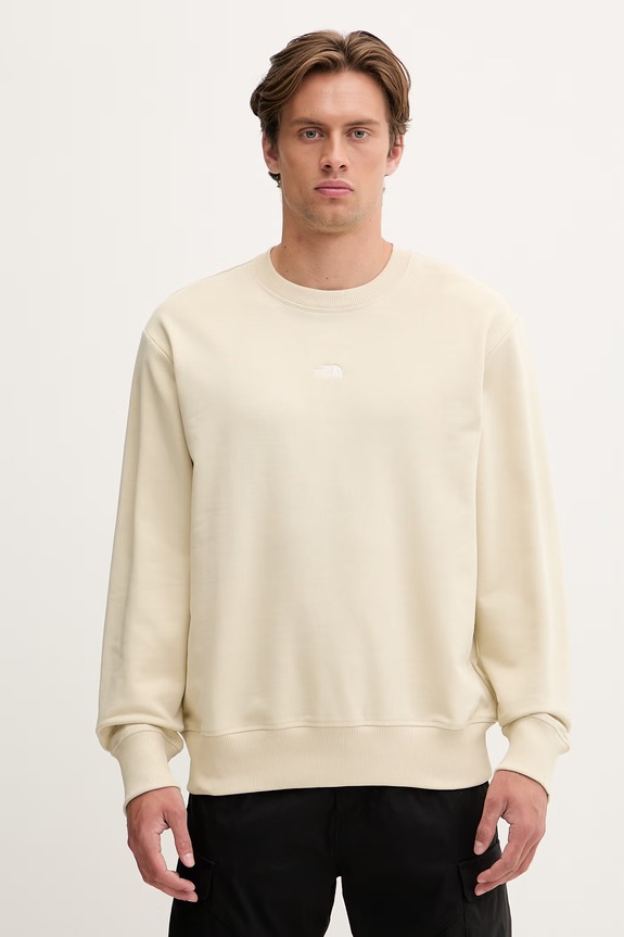 The North Face felpa da donna in cotone Essential Light beige NF0A8GQCDOM1