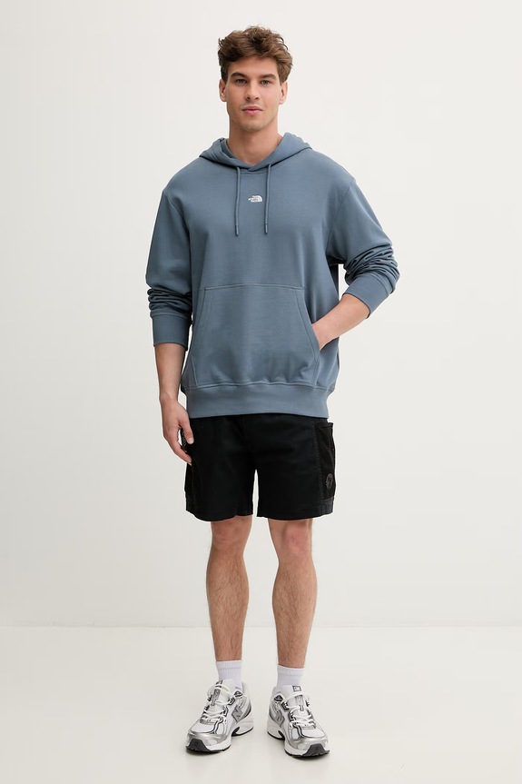The North Face bluza z kapturem męska bawełniana Essential Light NF0A8GQD0U31 niebieski SS26
