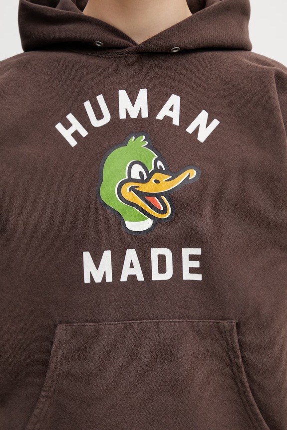 Human Made MENS KNITTED HOODIE bluza z kapturem męska bawełniana brązowy HM31CS036
