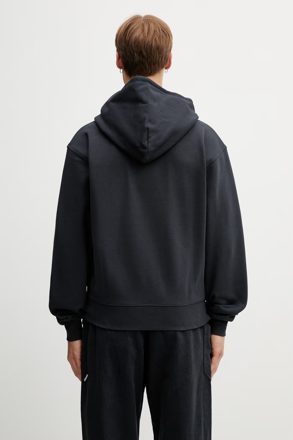 Odjeća Gramicci OVAL PATCH ZIP HOODED SWEATSHIRT od pamuka za muškarce G6SU.J120. crna