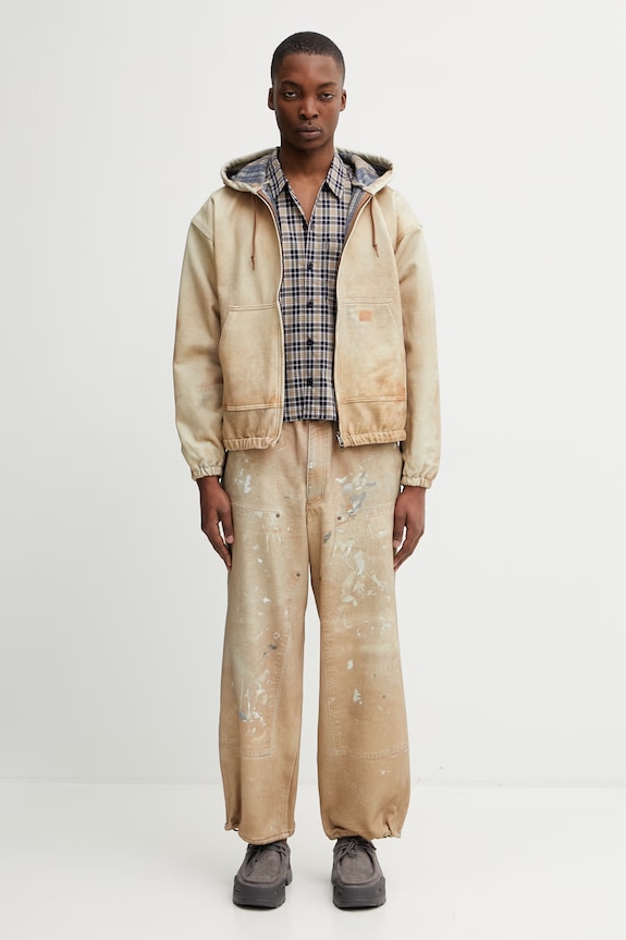 BEAMS zip-up hoodie cotton Men's 1118.4092.147 beige