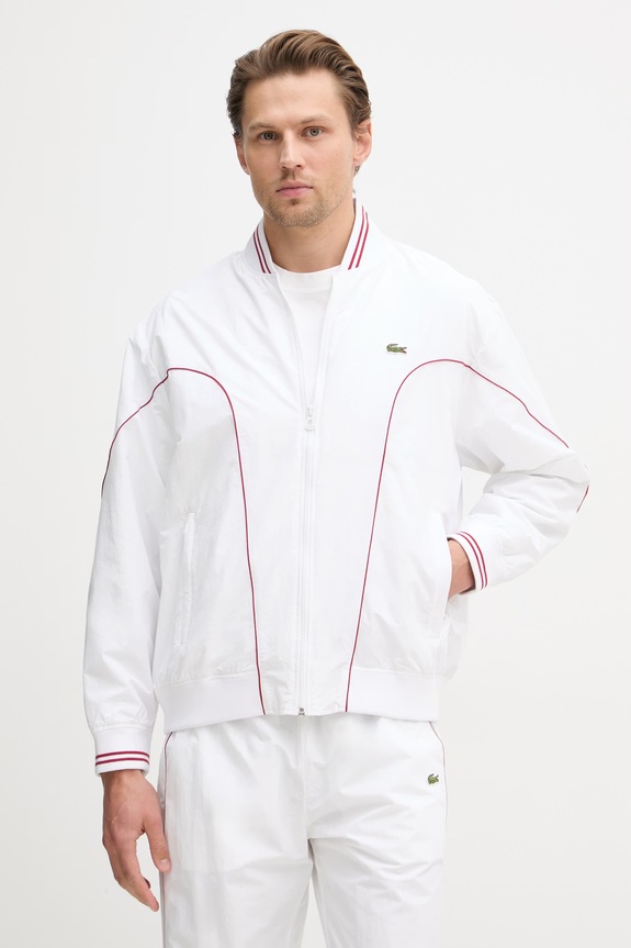 Lacoste яке бомбър мъжко бял BH2767