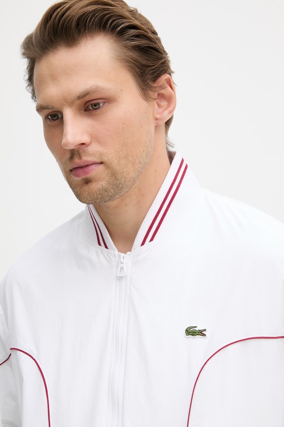 Lacoste яке бомбър мъжко бял BH2767