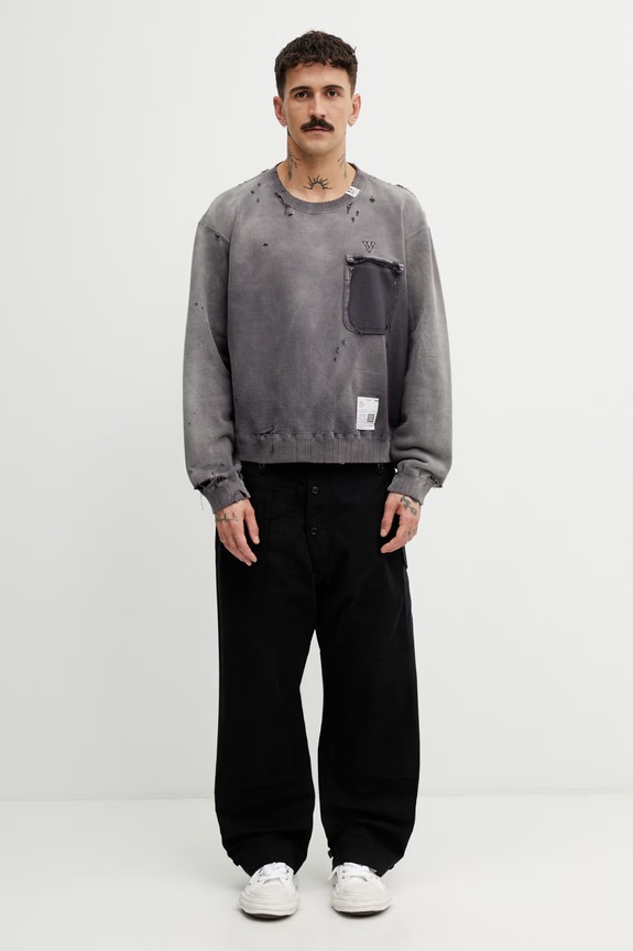 Maison MIHARA YASUHIRO bluza bawełniana męska J16PO722 szary