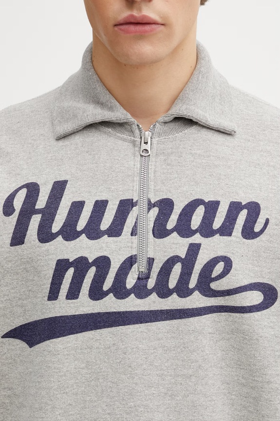 Human Made суичър от памук мъжки HM31CS005 сив