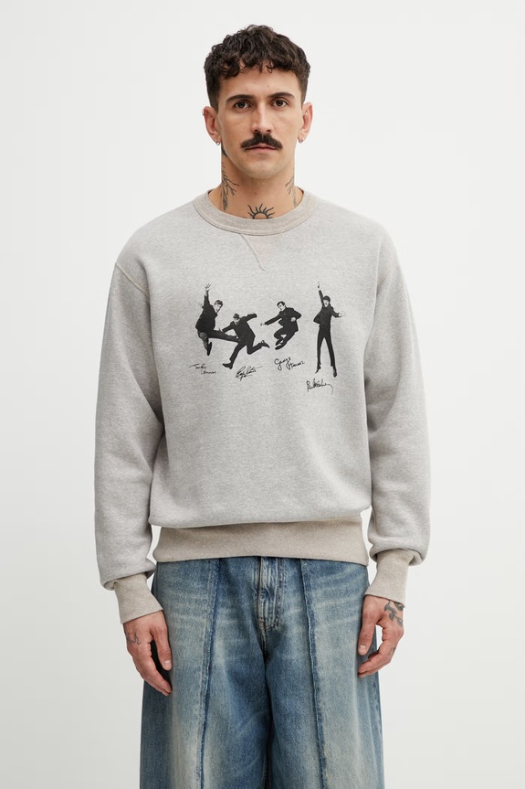 Human Made суичър от памук мъжки сив HM31CS023