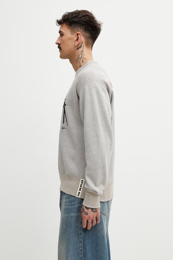 Human Made суичър от памук мъжки HM31CS023 сив SS26