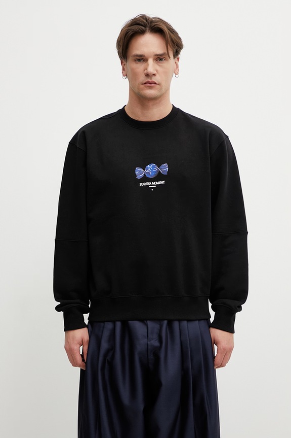 Ader Error hanorac din bumbac bărbătesc negru BP01SSSW0103BK