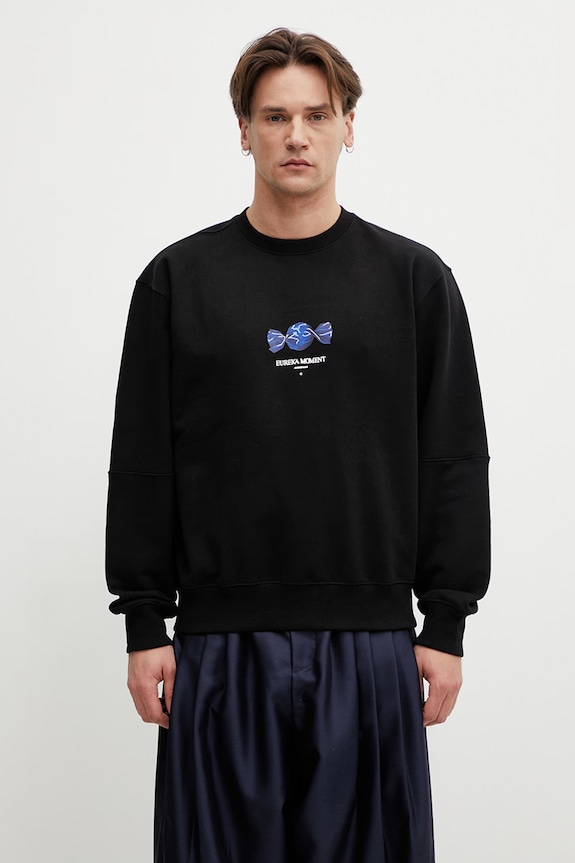 Ader Error hanorac din bumbac bărbătesc negru BP01SSSW0103BK
