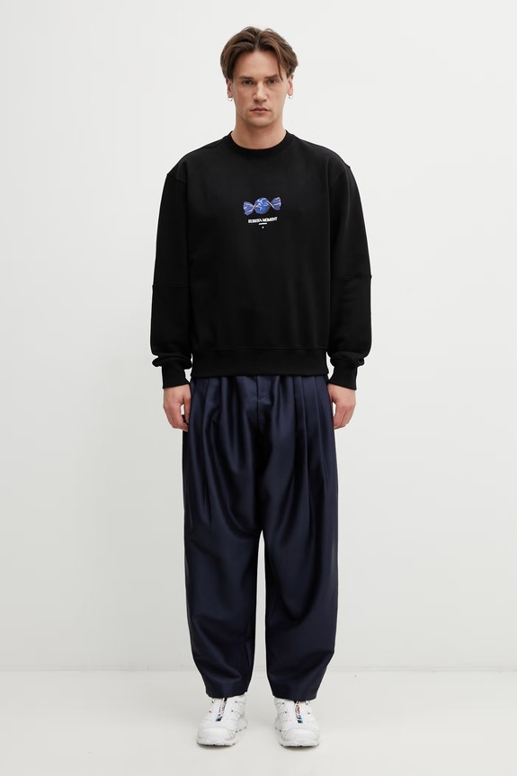 Ader Error hanorac din bumbac bărbătesc BP01SSSW0103BK negru