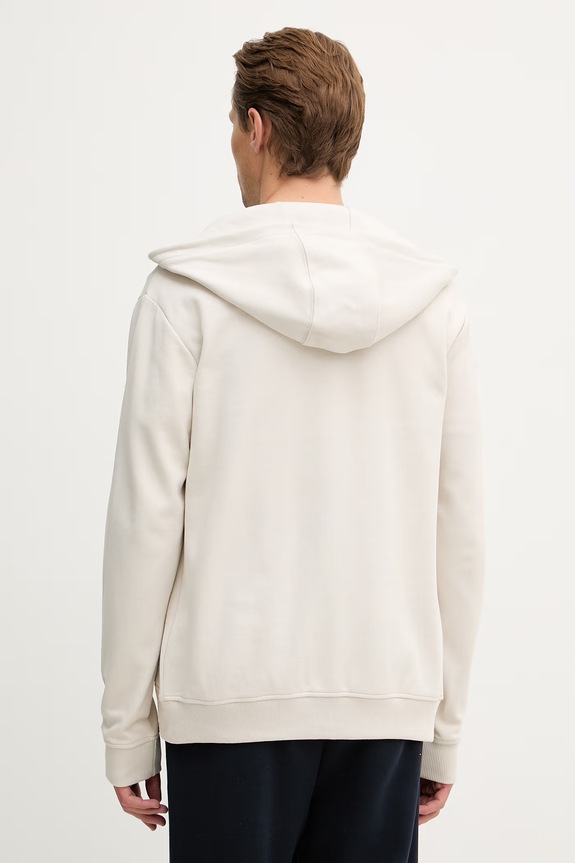 Одяг U.S. Polo Assn. кофта з капюшоном чоловіча з бавовною DHM Interlock Zip MUP4660 бежевий