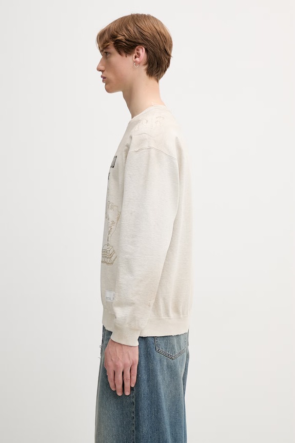 Neighborhood bluza oversize bawełniana męska 261FPNH.CSM08 beżowy SS26