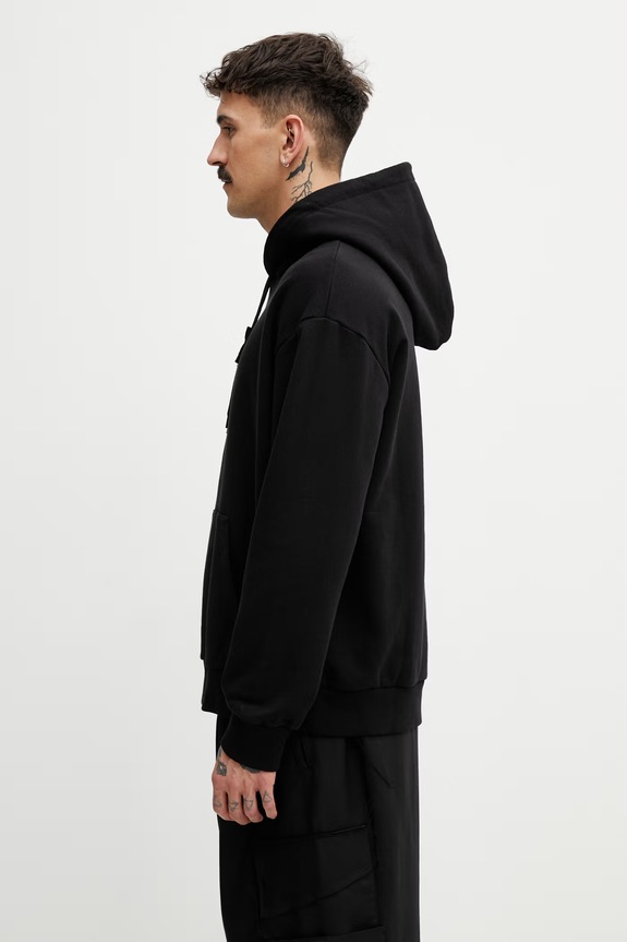 MM6 Maison Margiela dukserica sa kapuljačom za muškarce od pamuka SH2GU0034.M25014 crna SS26