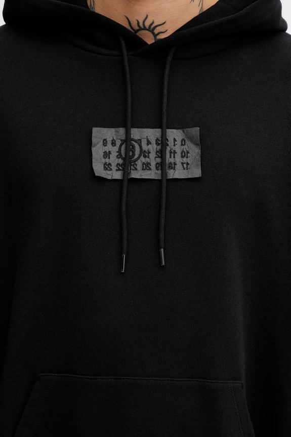 MM6 Maison Margiela hoodie cotton Men's black SH2GU0034.M25014