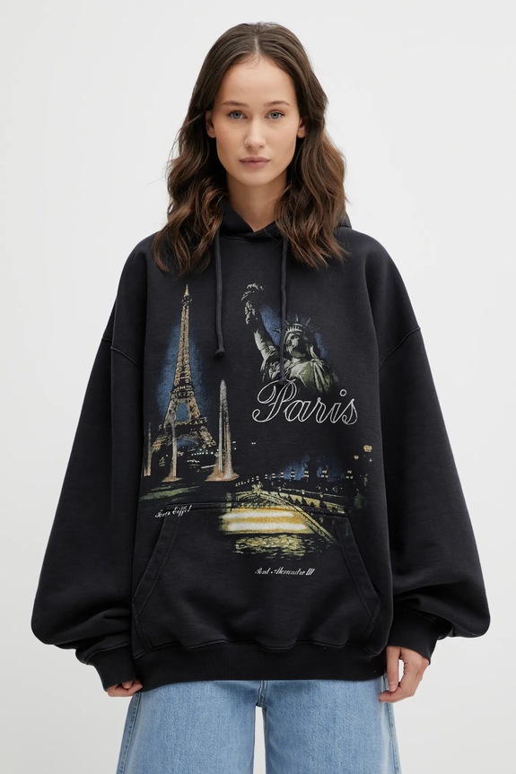 VETEMENTS bluza Paris Tourist ME76HD243B czarny SS26