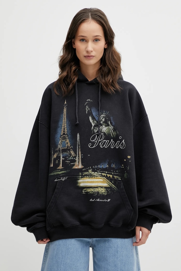 VETEMENTS bluza Paris Tourist ME76HD243B czarny SS26