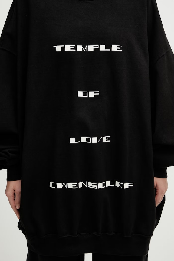 Rick Owens DRKSHDW Hun dukserica pamučna ženska crna DS01F4242.RIGP7P