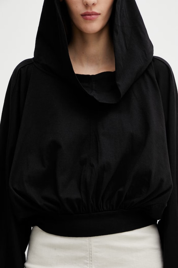 Rick Owens DRKSHDW bluza bawełniana DS01F4218.RN czarny