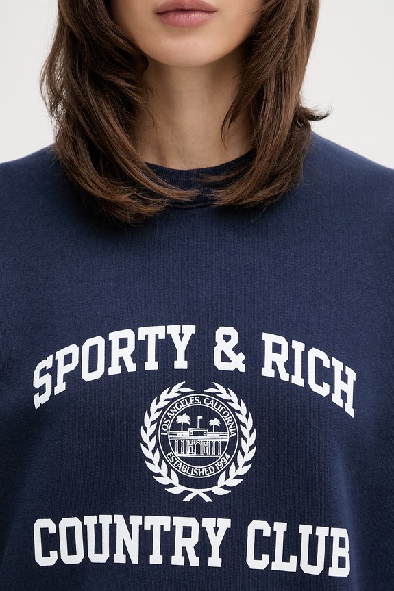 Sporty & Rich Varsity Crest кофта бавовняна темно-синій ST09876218BL106