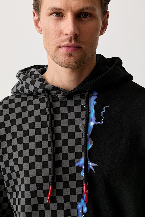 Sprayground bluza z kapturem bawełniana czarny SP404