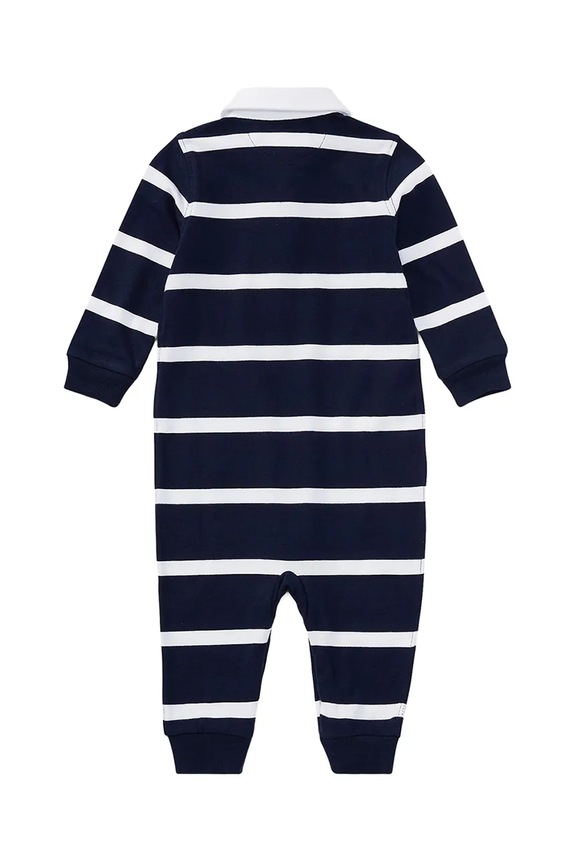 Βρεφική βαμβακερή ρόμπα Polo Ralph Lauren 320512760007 σκούρο μπλε SS26