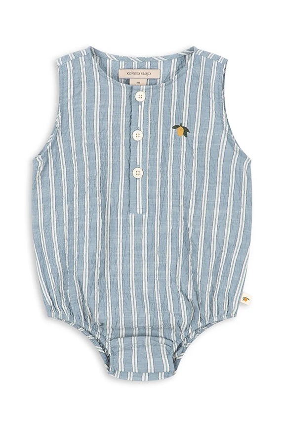 Konges Sløjd body bebe ELLIOT ROMPER GOTS Produs pentru bebe albastru KS104779.PPY2
