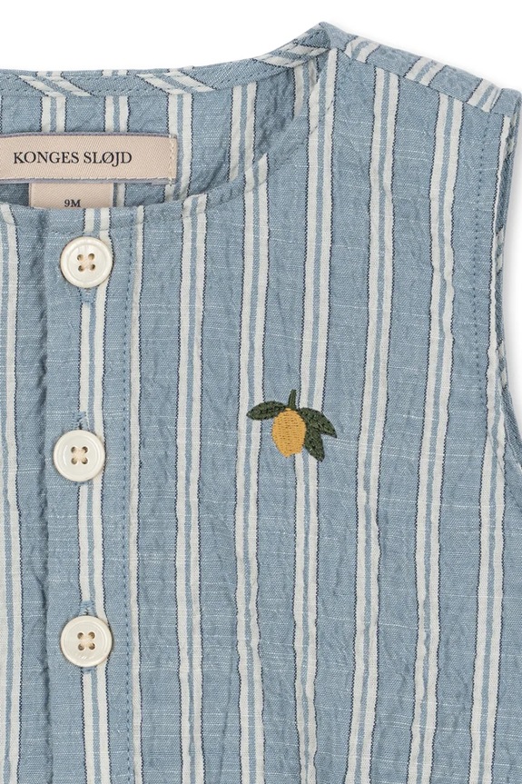 Băieți Konges Sløjd body bebe ELLIOT ROMPER GOTS KS104779.PPY2 albastru