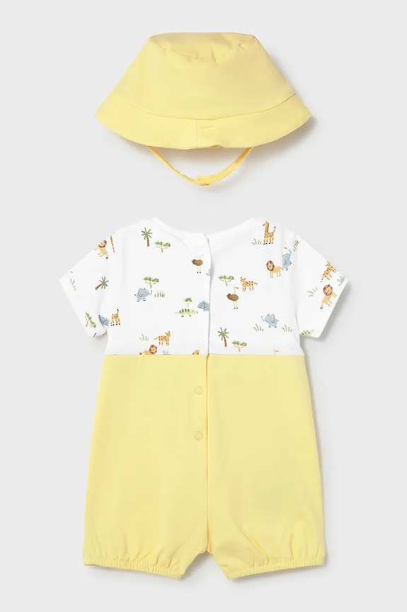 Mayoral Newborn rampers niemowlęcy 1607.1D.Newborn.PPY2 żółty SS26