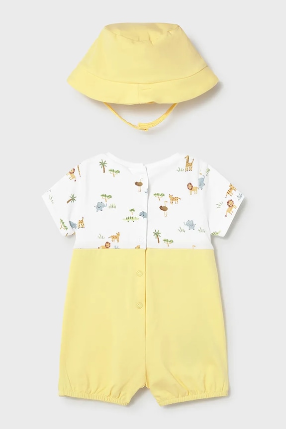 Mayoral Newborn rampers niemowlęcy 1607.1D.Newborn.PPY2 żółty SS26