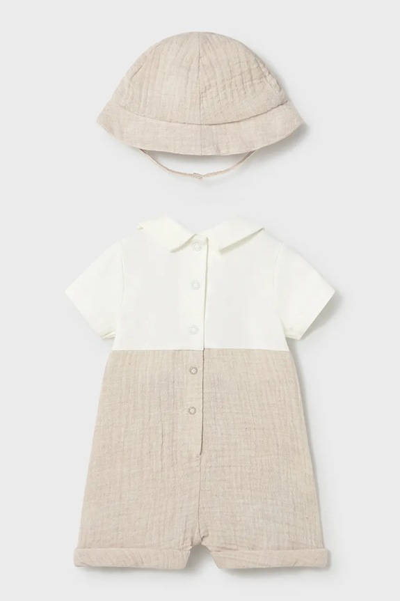 Mayoral Newborn rampers niemowlęcy 1651.1L.Newborn.PPY2 beżowy SS26
