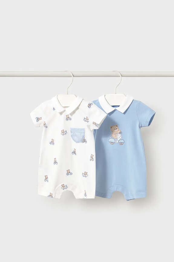 Комбінезон для немовлят Mayoral Newborn 2-pack 2 шт блакитний 1715.1B.Newborn.PPY2