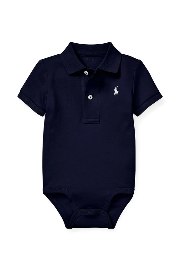 Polo Ralph Lauren body di cotone neonato/a blu navy 320735043003.