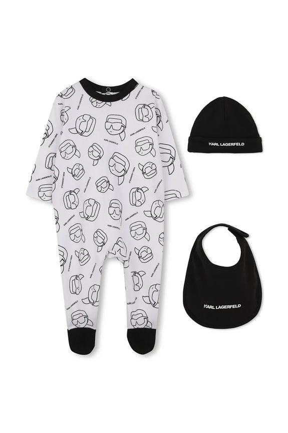 Pamučni kombinezoni za bebe Karl Lagerfeld bijela Z31053