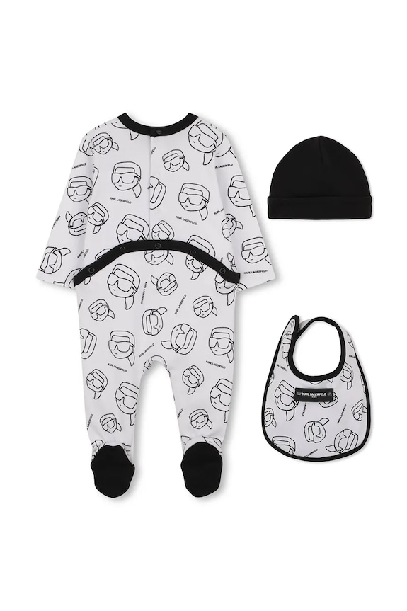 Pamučni kombinezoni za bebe Karl Lagerfeld Z31053 bijela SS26