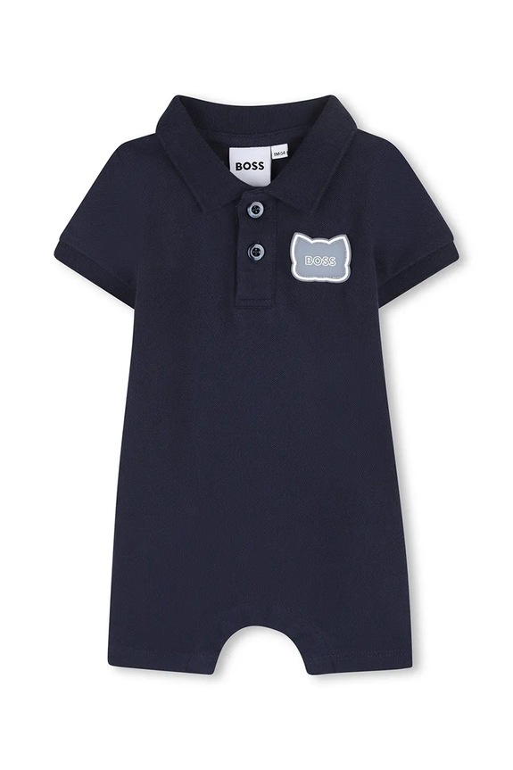 BOSS rampers niemowlęcy granatowy J53033