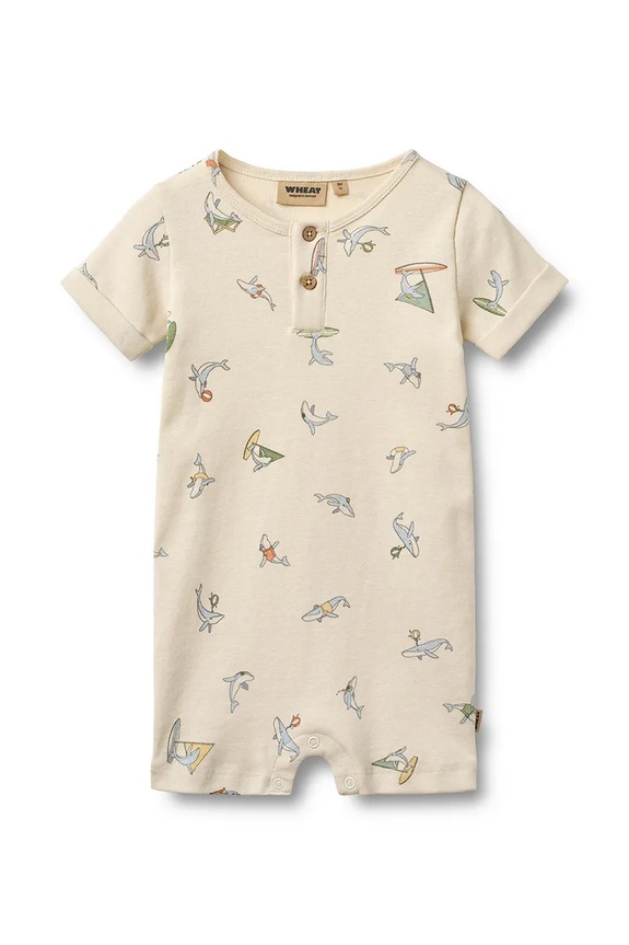 Wheat rampers niemowlęcy bawełniany beżowy 9410.193.GOTS