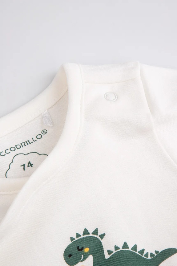 Băieți Coccodrillo body pentru copii bumbac WC6112602HBN bej