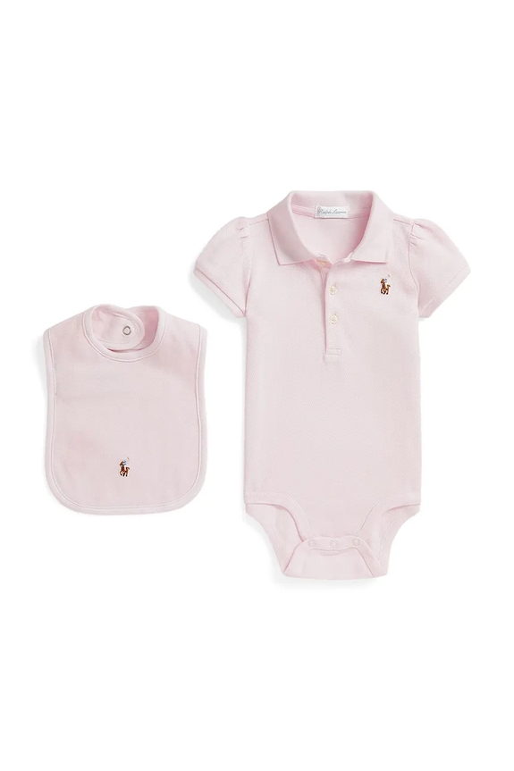 Βαμβακερά φορμάκια για μωρά Polo Ralph Lauren ροζ 320981613001