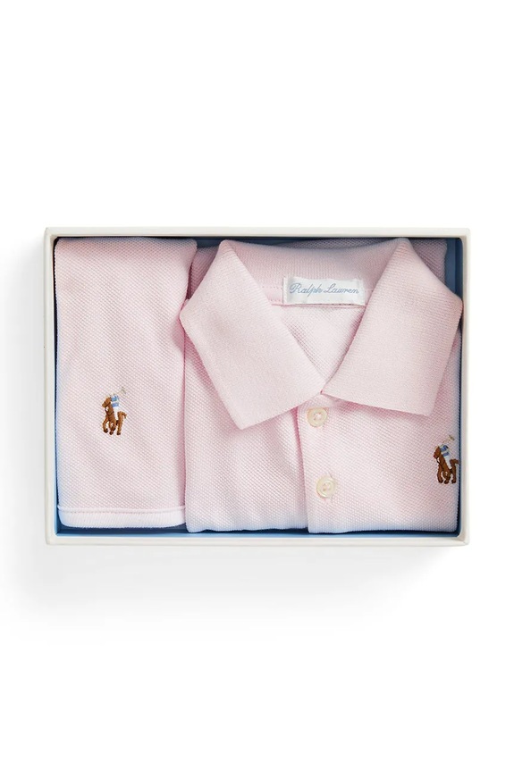Βαμβακερά φορμάκια για μωρά Polo Ralph Lauren 320981613001 ροζ SS26