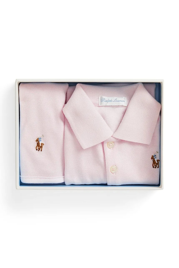 Βαμβακερά φορμάκια για μωρά Polo Ralph Lauren 320981613001 ροζ SS26