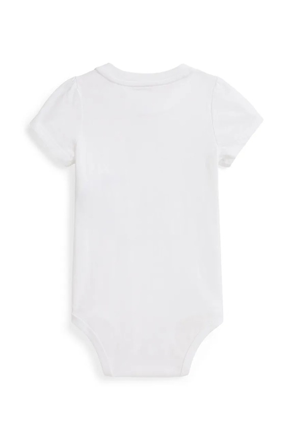 Polo Ralph Lauren body din bumbac pentru bebeluși 310A96181001 alb SS26