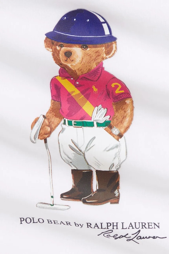 Fete Polo Ralph Lauren body din bumbac pentru bebeluși 310A96181001 alb