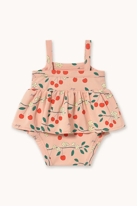 Tinycottons body din bumbac pentru bebeluși CHERRY TREES BODY SS26.016 roz SS26